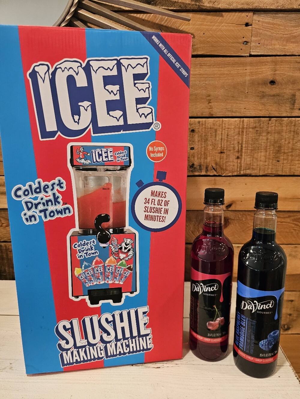 ICEE Slushie Making Machine w/ 2 DaVinci Gourmet Syrups (Cherry/Blue Raspberry) - Picture 2 of 16